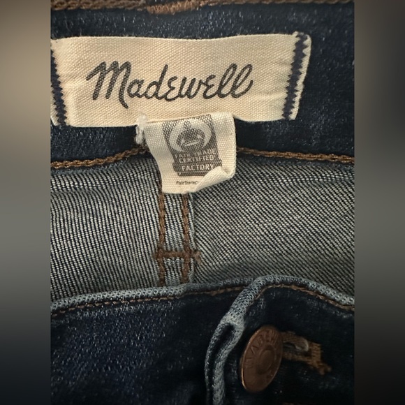 Madewell Mid Rise Kick Out Crop Jeans Blue Size 27 - Picture 6 of 13